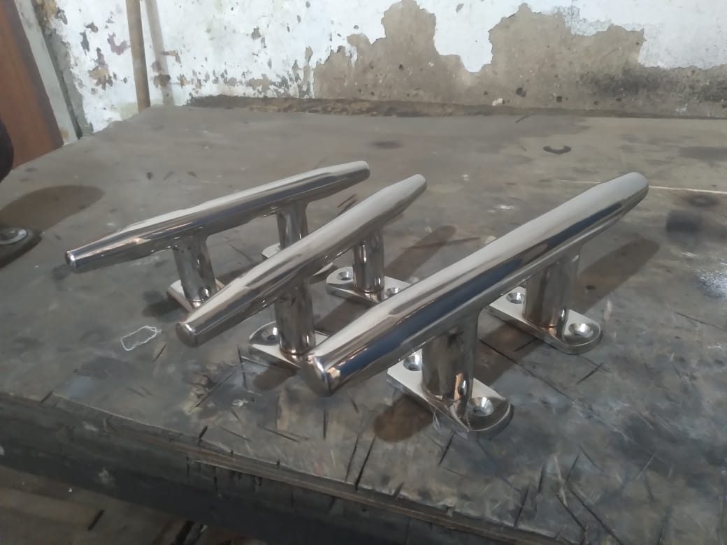 Cunhos em aço inox — trabalho real da Bruno Soldas Especiais